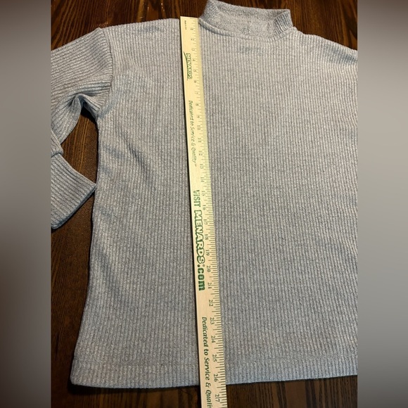 Loft Ribbed Mock Neck pullover sweater women’s Large Gray preppy cozy retro NWT - Picture 10 of 13